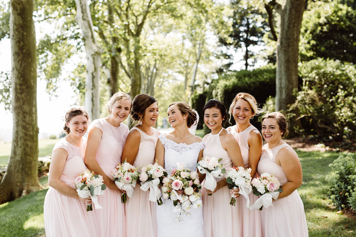 Bridesmaids, blush dresses - Wedding Day photos - Drumore Estate