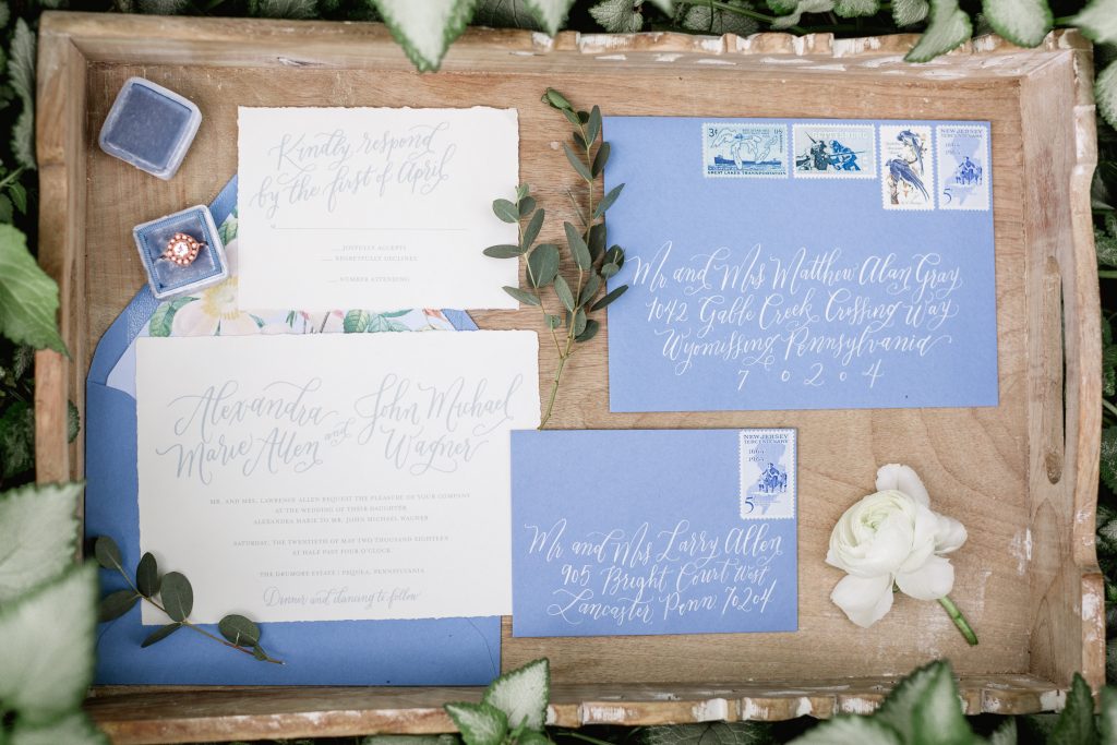 European Garden Inspired Wedding Invitation, Drumore Estate