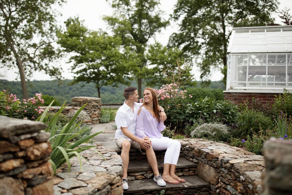 Real Engagement - Katie & Luke, Drumore Estate greenhouse