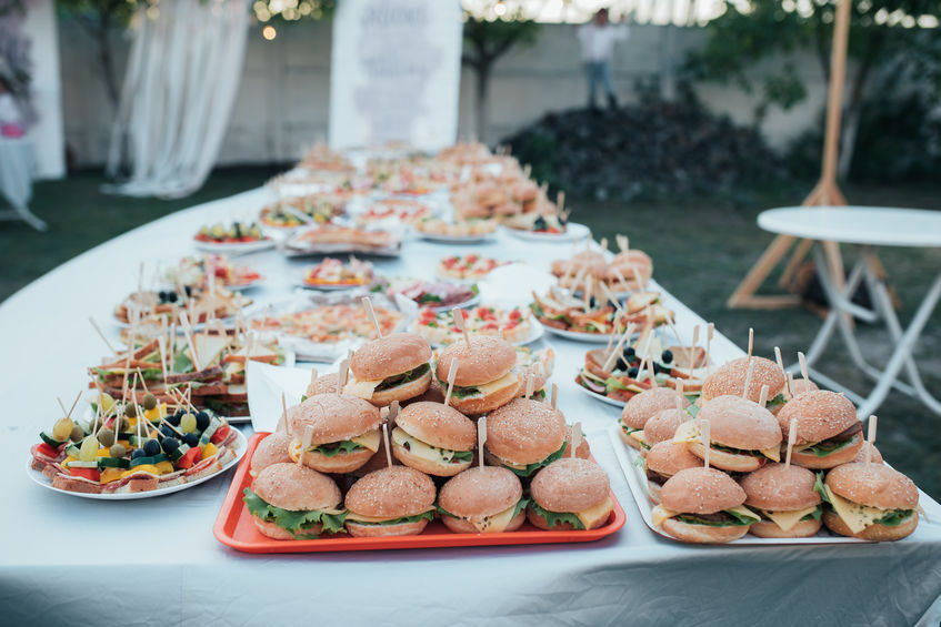 Table Filled With Wedding Snacks