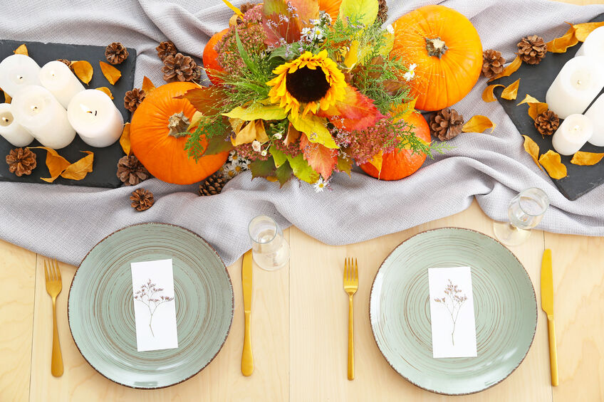 Fall wedding table décor