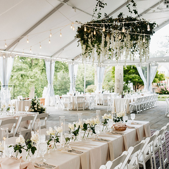 Grand Tent set up for wedding reception