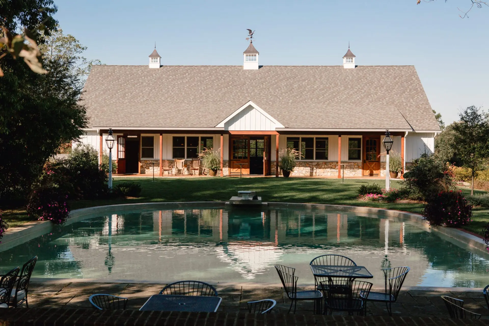 Outside-Ch-with-Pool-1-scaled (1) The carriage house with pool, venue in lancaster