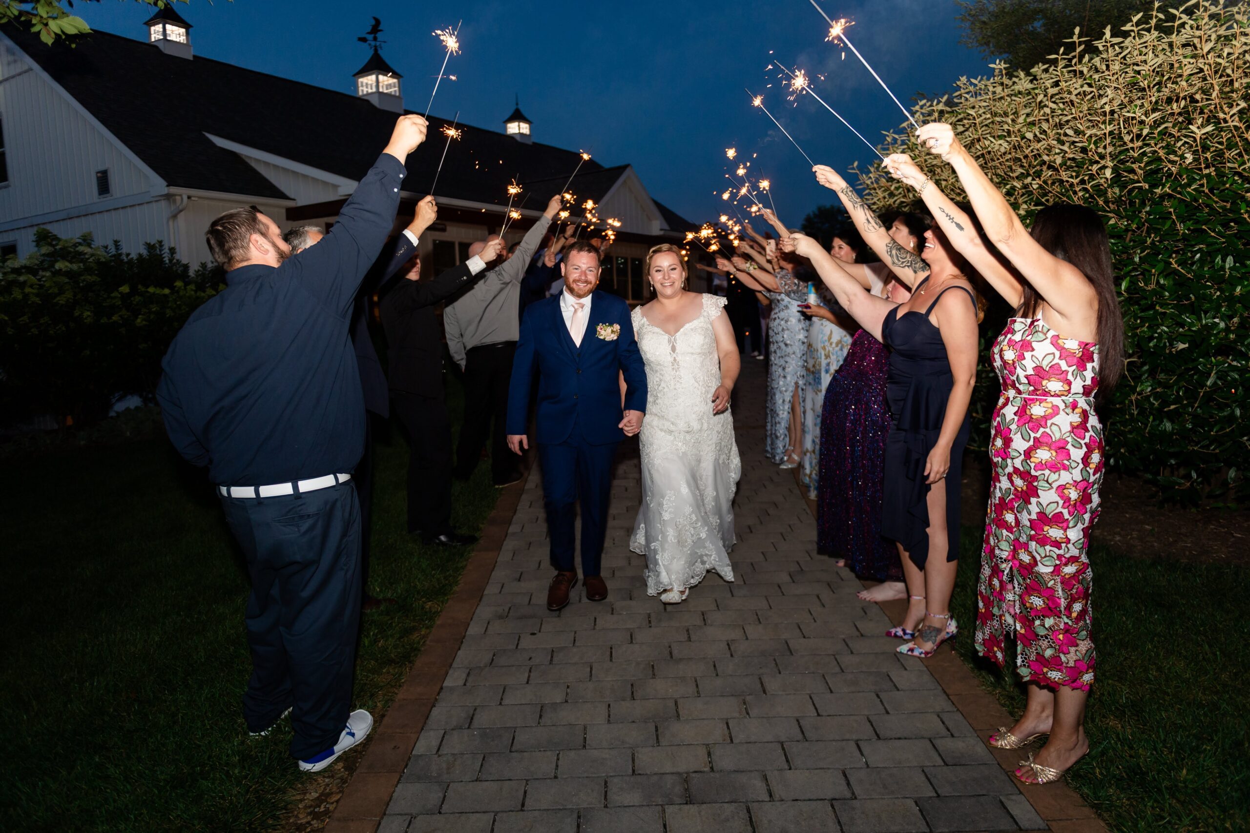 Bride and Groom kissing on the pathway on the grounds of Drumore Estate in Lancaster, PA